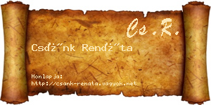 Csánk Renáta névjegykártya